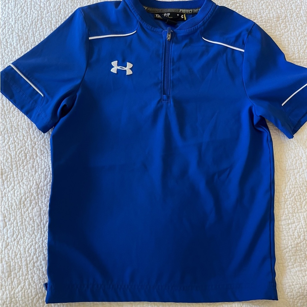 Under Armour boys size small Blue utility cage jacket